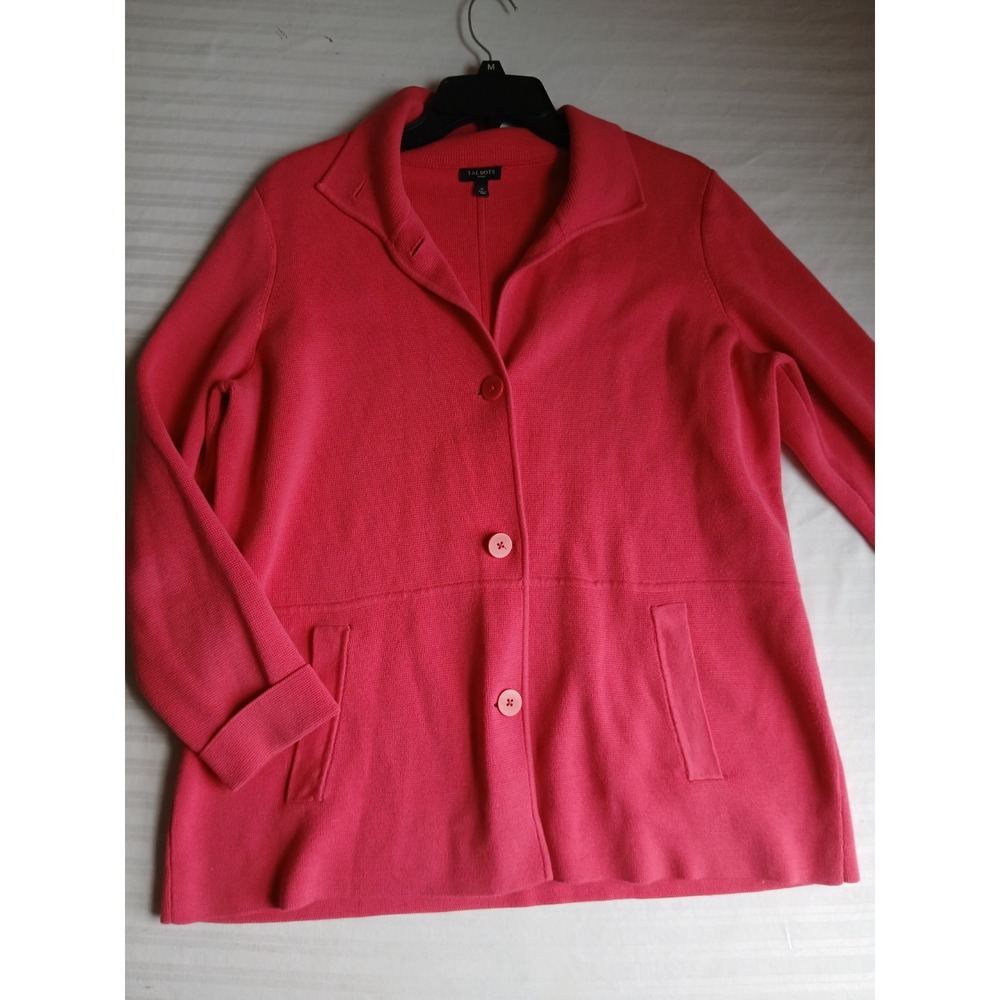 Talbots Cardigan 1x Stretch Knit Sweater Pockets Capsule Office Career